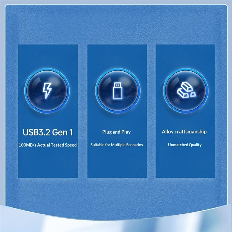 ORICO U3-I-A64G-SV-BP USB 3.0 USB-stik 64 GB Højhastighedsdatabeholdningsenhed U-disk til Windows / MacOS / Linux / Android / iPadOS