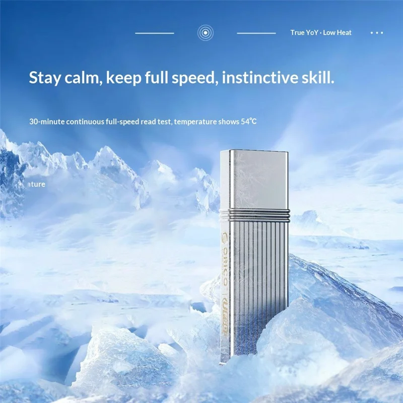 ORICO UFSD-I-A128G-SV-BP 128 GB USB-stik USB 3.2 Gen1 Højhastighedsoverførsel til Windows MacOS Linux Android