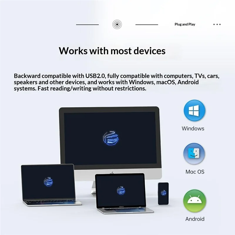 ORICO UFSD-I-A128G-SV-BP 128 GB USB-stik USB 3.2 Gen1 Højhastighedsoverførsel til Windows MacOS Linux Android