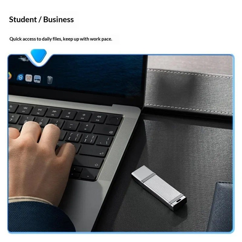 ORICO-UFSD-I-A256G-SV-BP 256 GB USB-flashdrev 3.2 Gen1 Højhastighedsdataoverførsel til Windows MacOS Linux Android