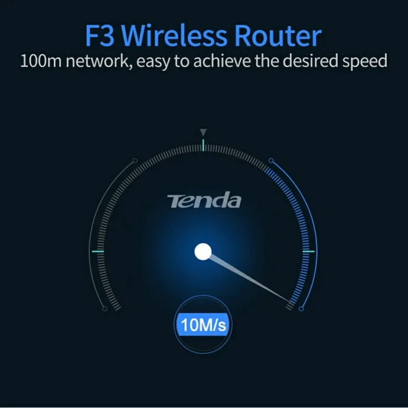 TENDA F3 Wireless Router 300M WiFi 3x5dBi Antennas Fiber Broadband for Home, EU Plug