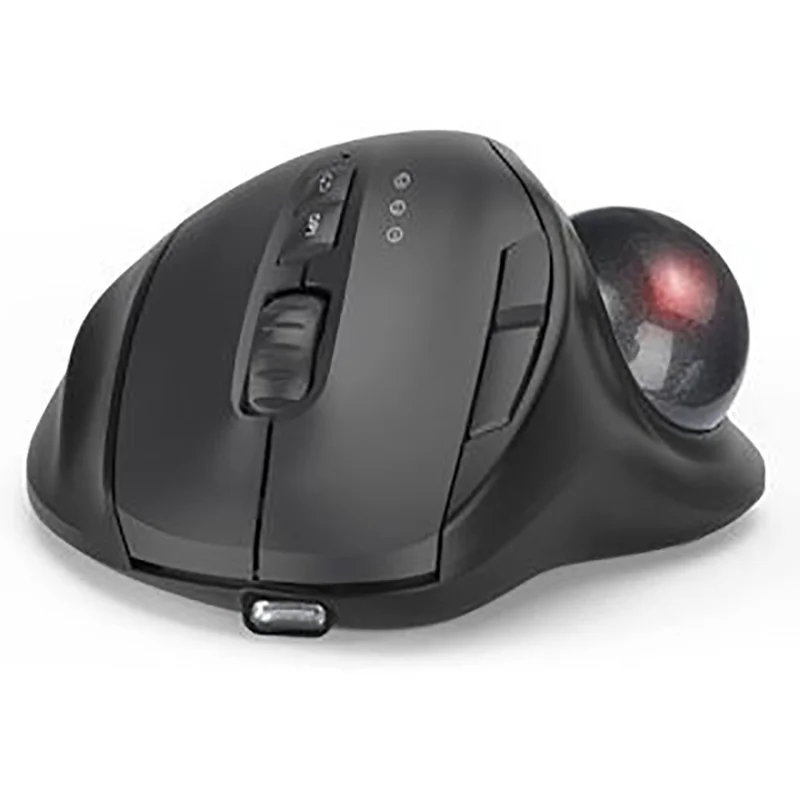 JOMAA JOM255 2.4G Wireless Bluetooth-compatible Dual Mode Trackball Mouse Rechargeable Silent Ergonomic Cordless Mouse