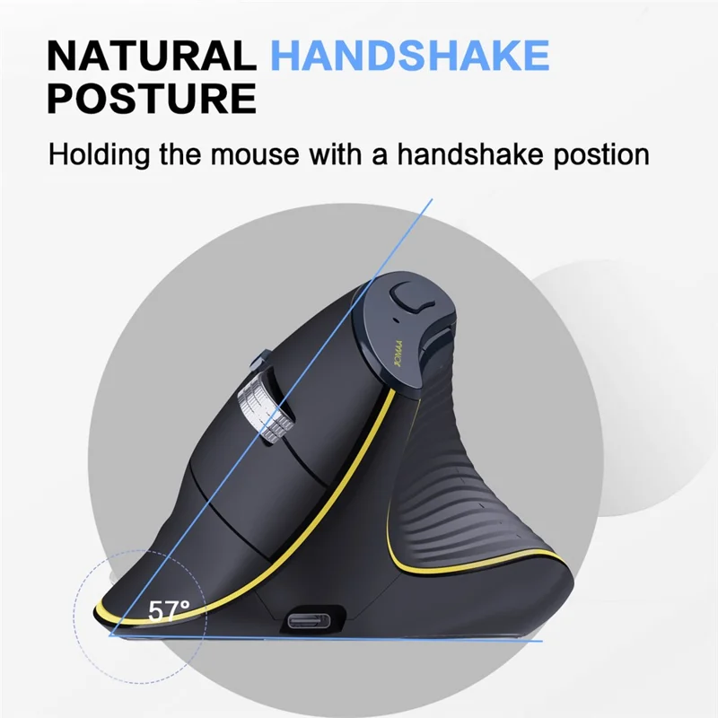 JOMAA JOM655 2.4G Wireless Bluetooth-compatible Dual Mode Mouse Rechargeable Silent Ergonomic Cordless Mouse for Office