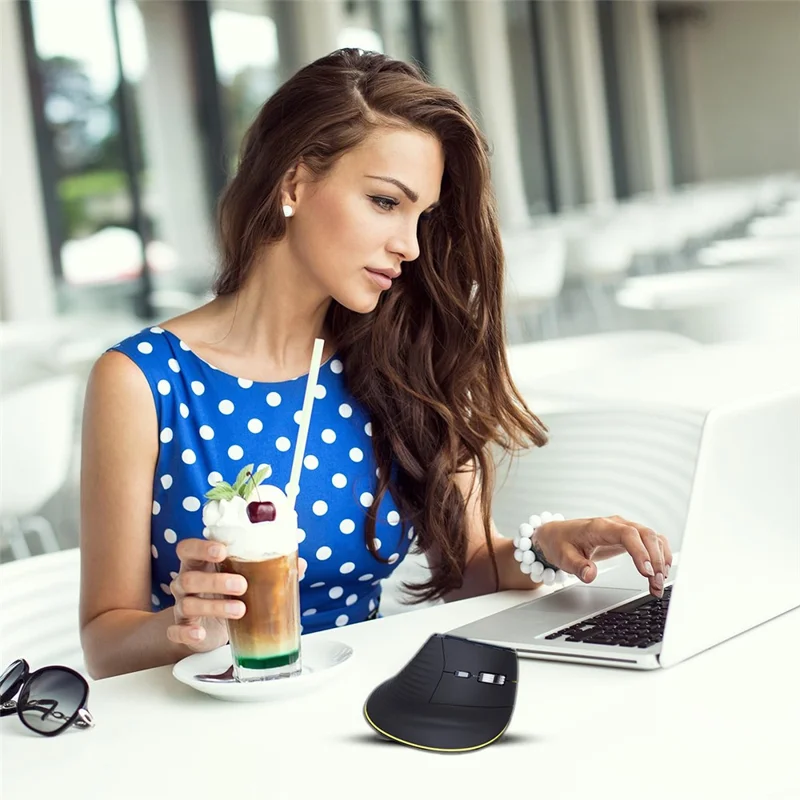 JOMAA JOM655 2.4G Wireless Bluetooth-compatible Dual Mode Mouse Rechargeable Silent Ergonomic Cordless Mouse for Office