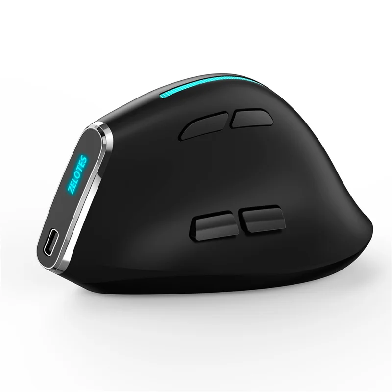 F-36 Wireless Bluetooth-compatible Mouse 2.4G Ergonomic RGB Rechargeable Cordless Gaming Mouse - Black
