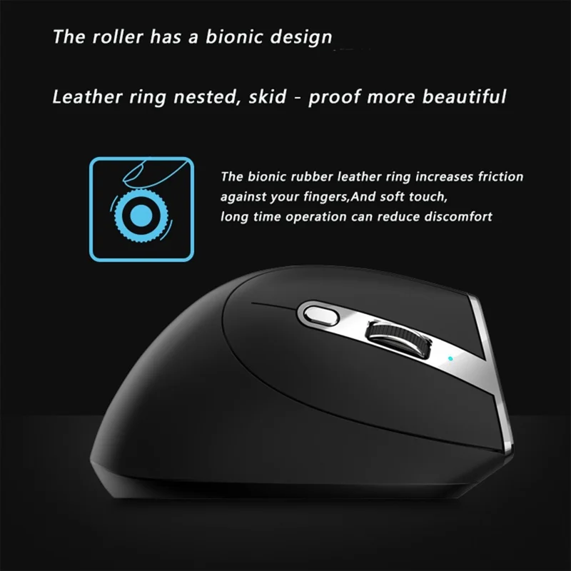 F-36 Wireless Bluetooth-compatible Mouse 2.4G Ergonomic RGB Rechargeable Cordless Gaming Mouse - Black