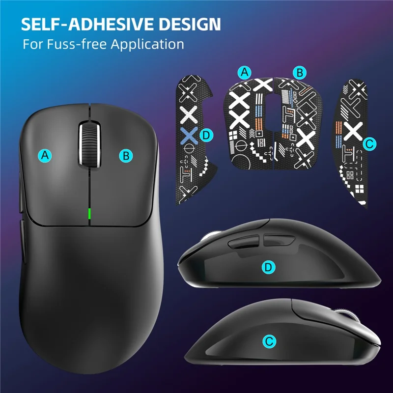 HXSJ T700PRO Rato Gaming Tri-Modo Sem Fios Bluetooth compatível 2.4G Com Fios 10000DPI Rato Programável - Preto