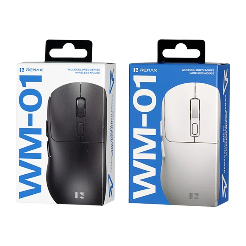 REMAX WM-01 Wireless Mouse 2.4G Bluetooth-compatible Dual Mode 6-Keys DPI Adjustable Ergonomic Silent Mice  for Office Gaming - Black