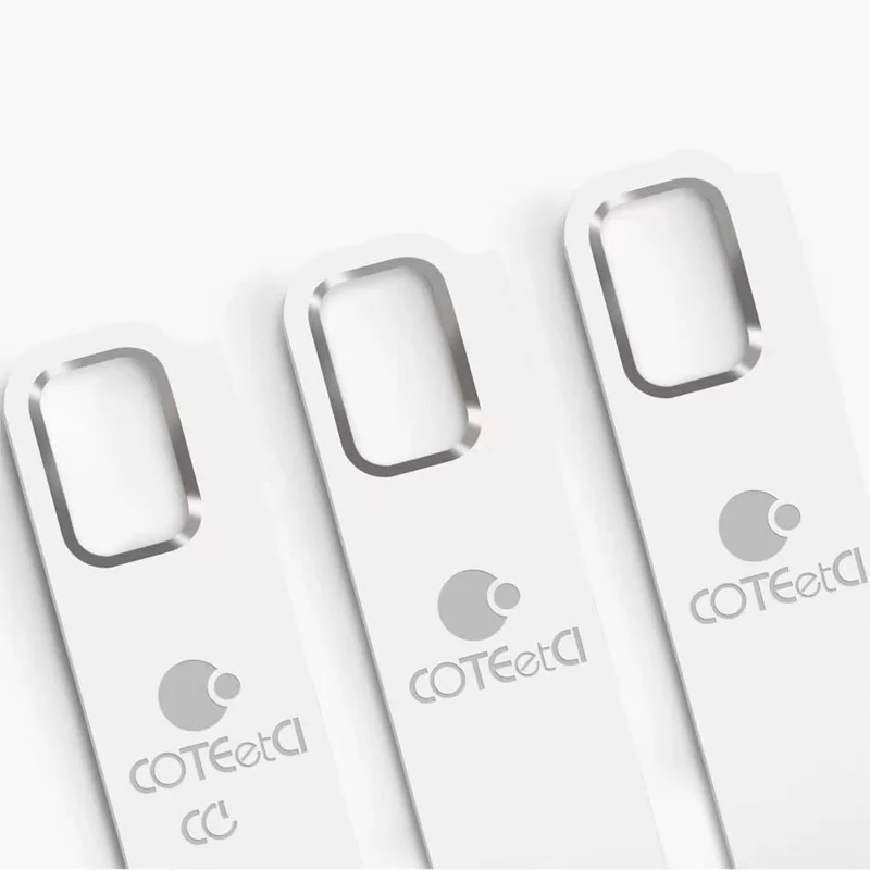 COTECI CS8831 64GB USB 3.0 Flash Drive Zinc Alloy Portable Memory Stick with Hanging Hole - Silver White