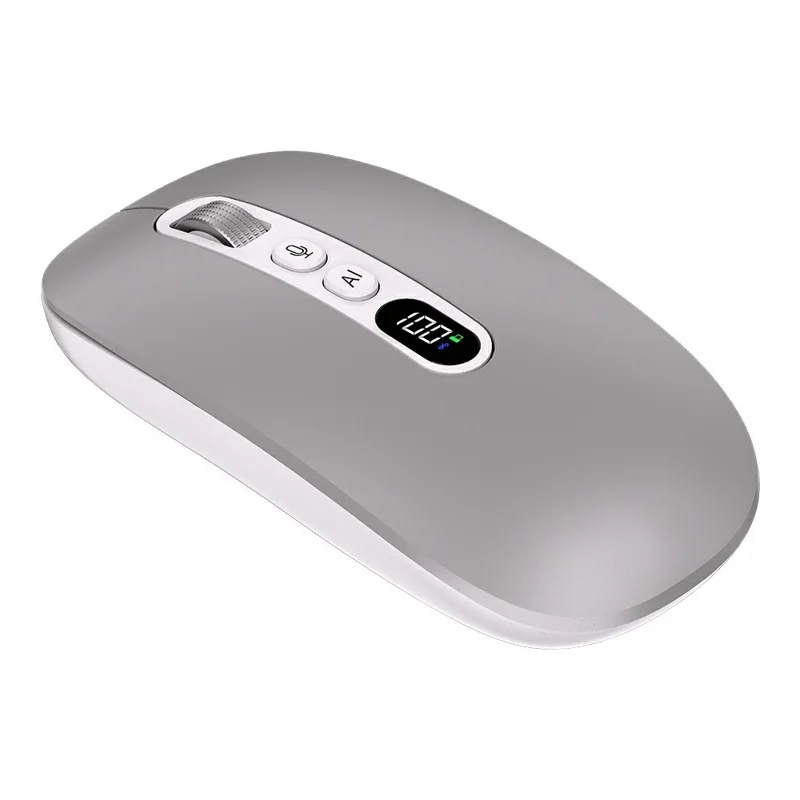 M191 AI Smart Voice Mouse Wireless 2.4G Bluetooth-compatible Triple Mode Office Translation Silent Computer Mice - Silver