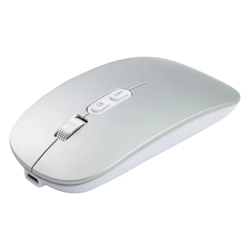 COTECI 84005 Rato Sem Fios Bluetooth-Compatible 3 Níveis DPI Carregamento Type-C Design Silencioso - Prata