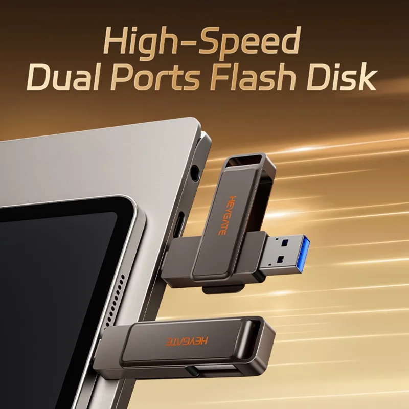 HEYGATE L1 64GB USB Flash Drive Dual Interface USB 3.0 Type-C 100MB  /  s High Speed Memory Stick for Phone PC Laptop