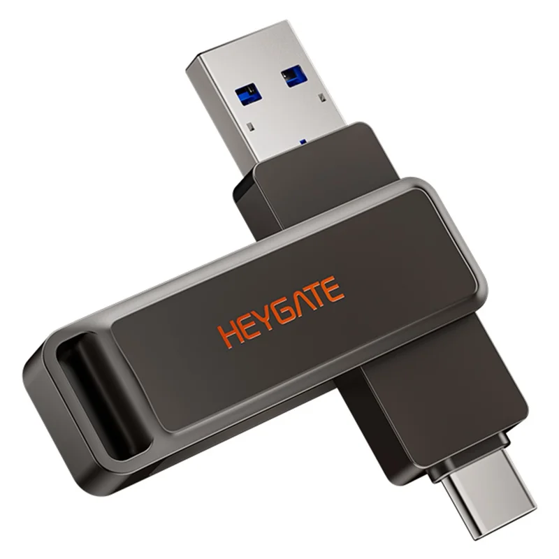 HEYGATE L1 128GB USB Flash Drive Dual Interface USB 3.0 Type-C 100MB / s High Speed Memory Stick for Phone PC Laptop