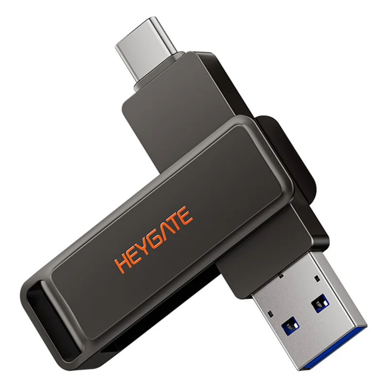 HEYGATE L1 128GB USB Flash Drive Dual Interface USB 3.0 Type-C 100MB / s High Speed Memory Stick for Phone PC Laptop