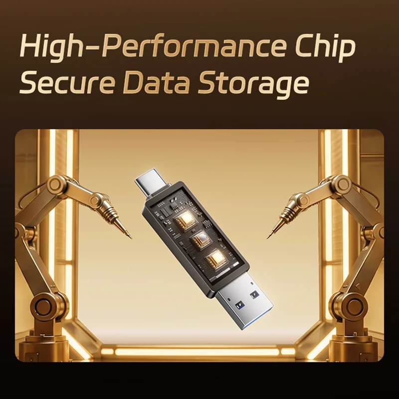 HEYGATE L1 128GB USB Flash Drive Dual Interface USB 3.0 Type-C 100MB / s High Speed Memory Stick for Phone PC Laptop