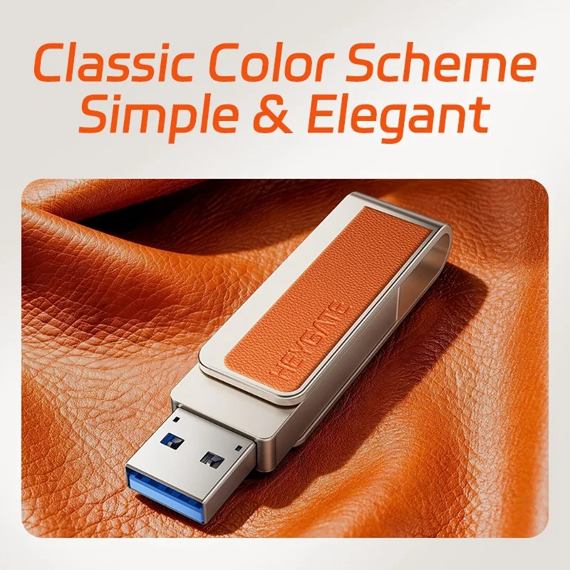 HEYGATE U1 32GB Pen Drive USB 3.2 150 MB/s Alta Velocidade Design Metálico Rotativo Memory Stick U Disk para PC Impressora Projetor