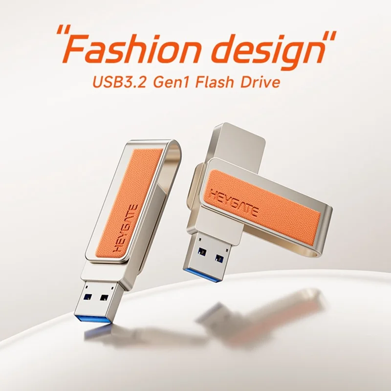HEYGATE U1 64GB USB 3.2 Flash Drive 150MB / s Alta Velocidade Metal Rotação Design Memory Stick U Disk para PC Impressora Projetor