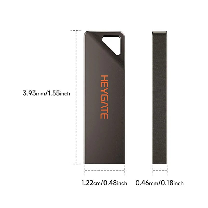 HEYGATE TU10 32GB USB Flash Drive Mini Pendrive Aleación de Aluminio USB 2.0 Memoria USB Plug and Play