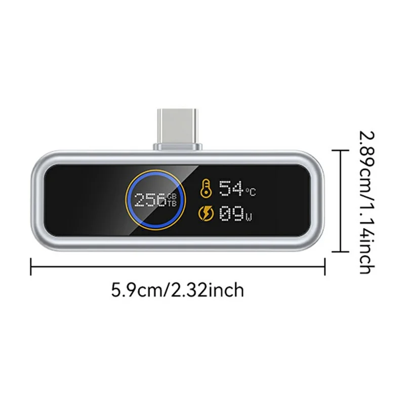 EAGET I30PRO 128GB Type-C Plug Flash Drive LCD Display Memory Stick PD 20W Fast Charging