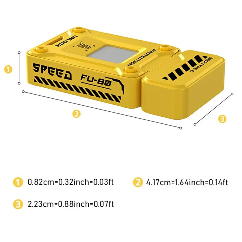 EAGET FU80 128GB Type-C Flash Drive Zinc Alloy Fingerprint Encryption 256-bit AES Portable U Disk - Yellow