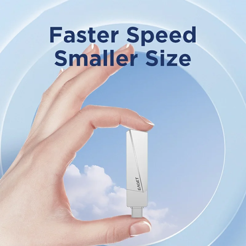 EAGET SU60 1TB USB3.2 + Type-C Dual Interface Zinc Alloy 360 Degree Rotation USB Flash Drive