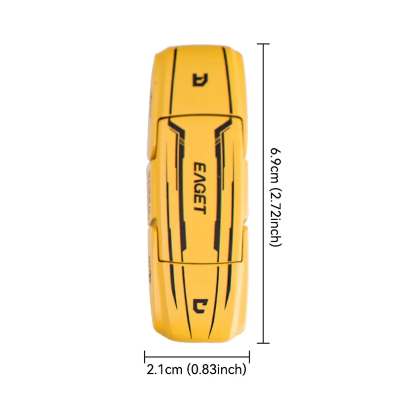 EAGET SU96 256GB USB Flash Drive USB3.2 + Type-C Dual Interface Zinc Alloy Solid State Pen Drive - Yellow