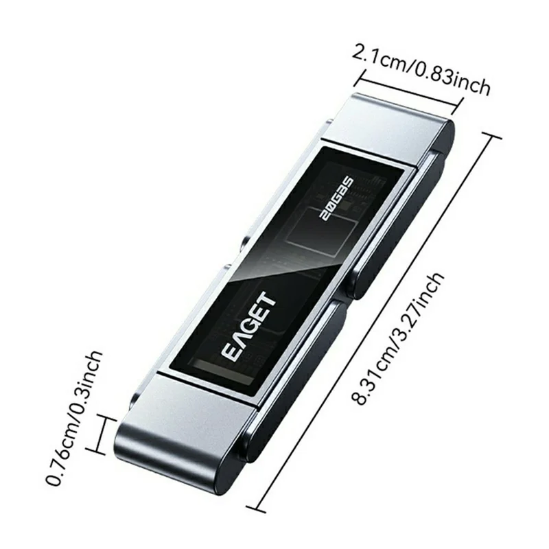 EAGET SU220 512GB محرك أقراص فلاشية حالة صلبة 20 جيجابت في الثانية USB3.2 Gen2x2 منفذ مزدوج من نوع-C