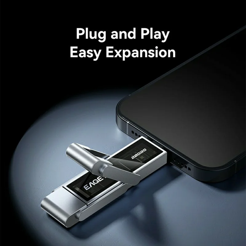 EAGET SU220 512GB محرك أقراص فلاشية حالة صلبة 20 جيجابت في الثانية USB3.2 Gen2x2 منفذ مزدوج من نوع-C