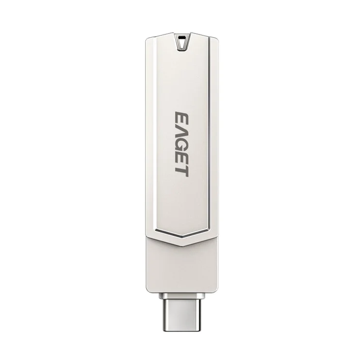 EAGET CF22 128GB Zinc Alloy Memory Stick for Type-C Phone Tablet Laptop Type C+USB 3.0 Flash Drive