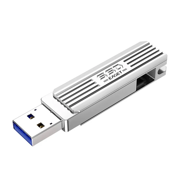 EAGET SU22 128GB 2-in-1 USB3.2 Gen2 + Type-C Dipnsp Spashing Pen Drive Mini Memory Stick U Disk