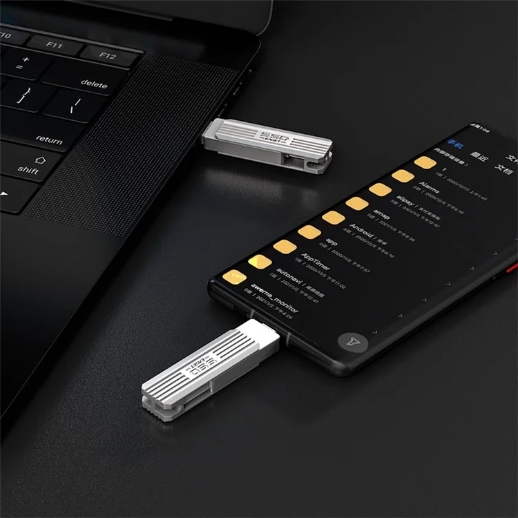 EAGET SU22 1TB Tragbares U-disk 2-in-1 USB3.2 Gen2 + Typ-c Mini Memory Stick Hochgeschwindigkeits-flash-laufwerk