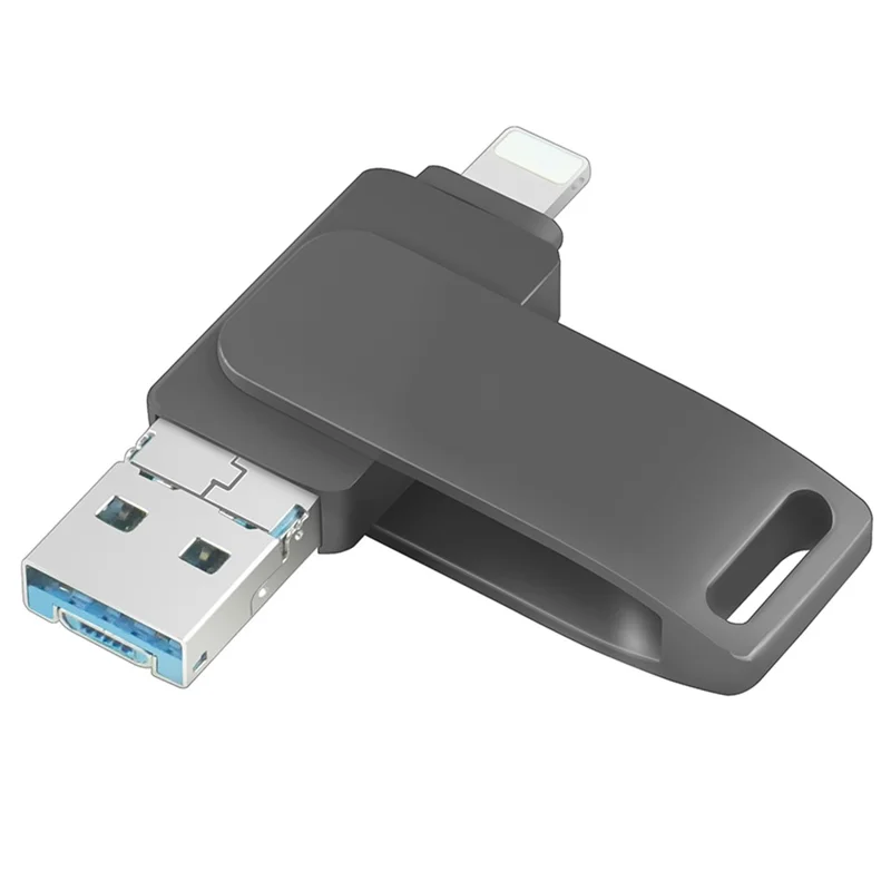 RICHWELL R-PK004 256GB External Storage OTG U Disk Memory Stick 3 in 1 Lightning/Micro USB/USB 3.0 Flash Drive - Black