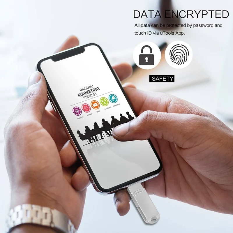 RICHWELL 512GB 3 in 1 USB 3.0 Flash Drive Large Capacity Memory Stick for iPhone Android - Silver