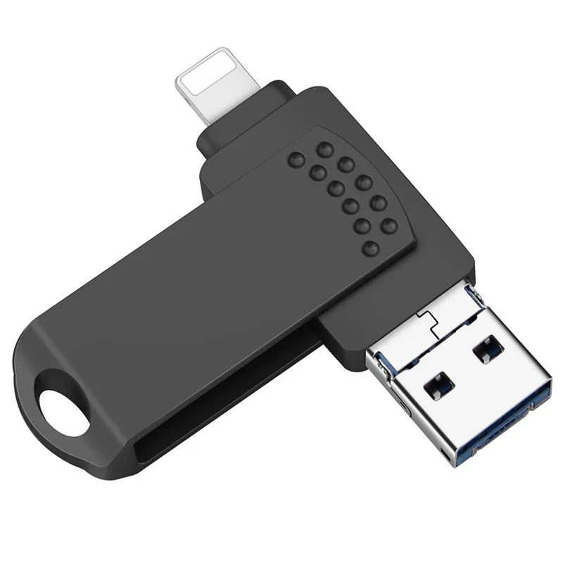 RICHWELL 8GB High Speed Memory Stick 3 in 1 USB 3.0 Flash Drive for iPhone Android - Black