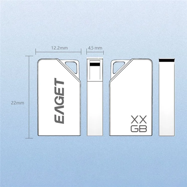 EAGET U8M 64G USB 2.0 Tragbares Daumen -laufwerk USB -laufwerkspeicherstiftspeicher Mit Schlüsselbund