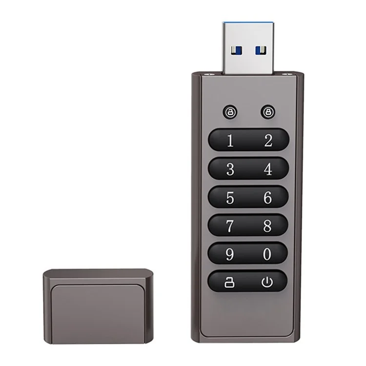 64G Unidade de Memória USB Criptografada com Senha de Hardware Stick USB 3.0 U Disk para Proteção de Privacidade (Certificado CE)