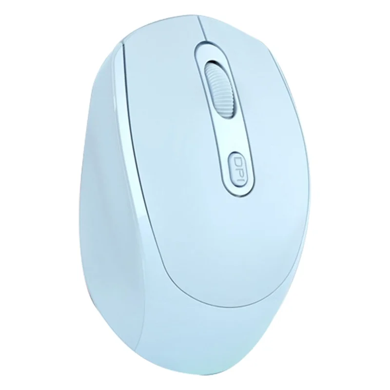 256 Bluetooth-Compatible 2.4G USB Wireless Mouse Computer Laptop PC Rechargeable Home Game Ergonomic Noiseless Mouse - Blue