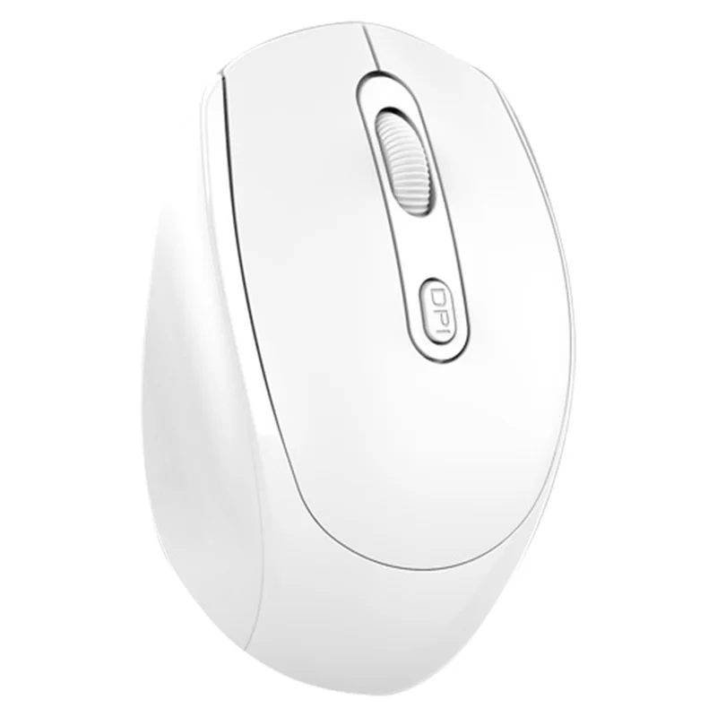 256 Bluetooth-compatible 2.4G USB Wireless Mouse Computer Laptop PC Rechargeable Home Game Ergonomic Noiseless Mouse - White