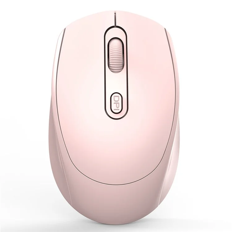 256 Bluetooth 2.4G USB Wireless Mouse Computer Laptop PC Ricaricabile in Casa Ricaricabile Mouse Noisless Ergonomico - Rosa