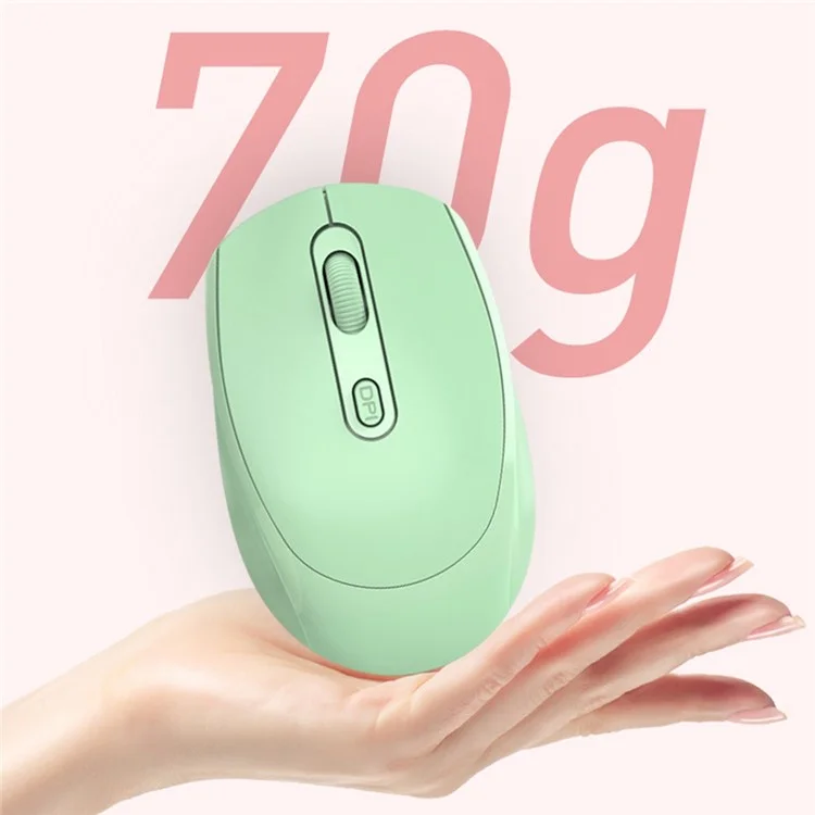 256 Bluetooth 2.4G USB Wireless Mouse Computer Laptop PC Ricaricabile in Casa Ricaricabile Mouse Noisless Ergonomico - Rosa