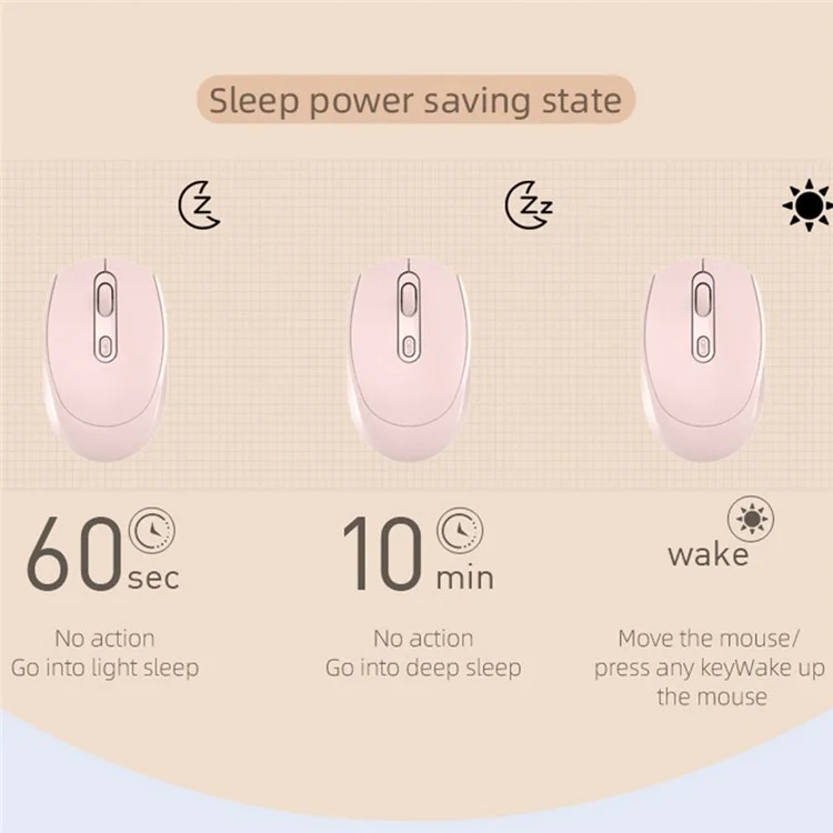 256 Bluetooth-compatible 2.4G USB Wireless Mouse Computer Laptop PC Rechargeable Home Game Ergonomic Noiseless Mouse - Pink