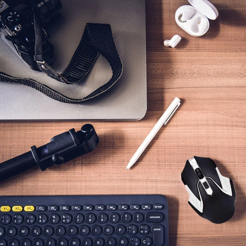 Q46 Wireless Gaming Mouse 1000DPI / 1200DPI / 1600DPI 3-Speed Adjustable Portable Mice Laptops Cordless Mouse for Home, Office - Black / White