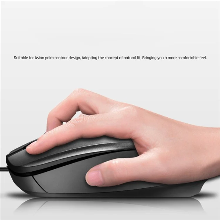 LIMEIDE 303 3D Non-Slip Roller Optical Mouse USB Kabelgebundene Computer Laptop Arbeits- und Gaming-Maus