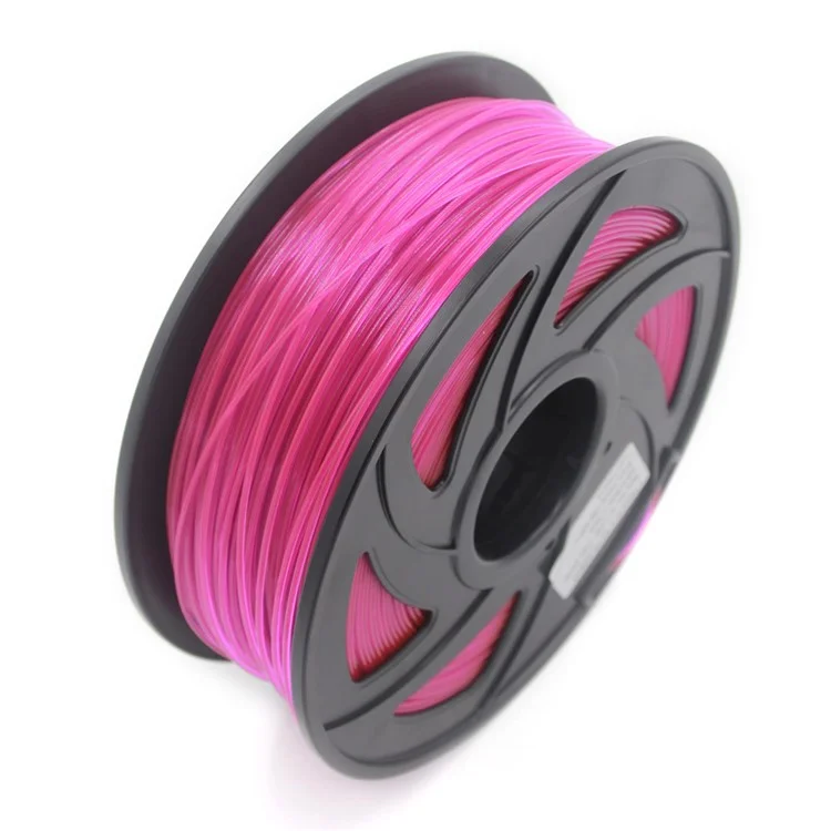 1 Rolo 330m 1,75 mm de Diâmetro 3D Impressora PLA Filamento PLA 3D Material de Impressão - Rosa Transparente