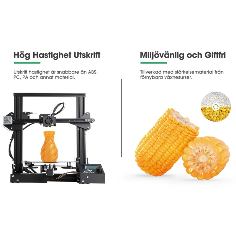 1 Roll 330m 1.75mm Diameter 3D Printer Tangle-free PLA Filament 3D Printing Material - Black