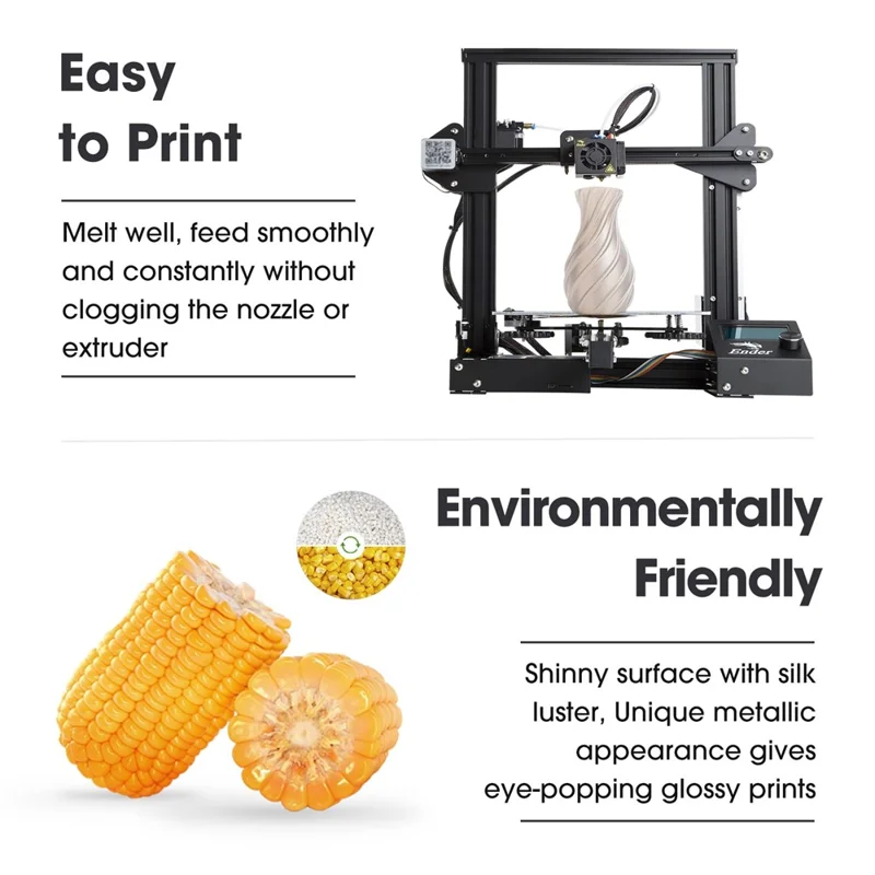 1 Roll 330m 1.75mm Diameter 3D Printer Tangle-free PLA Filament 3D Printing Material - Wood Color