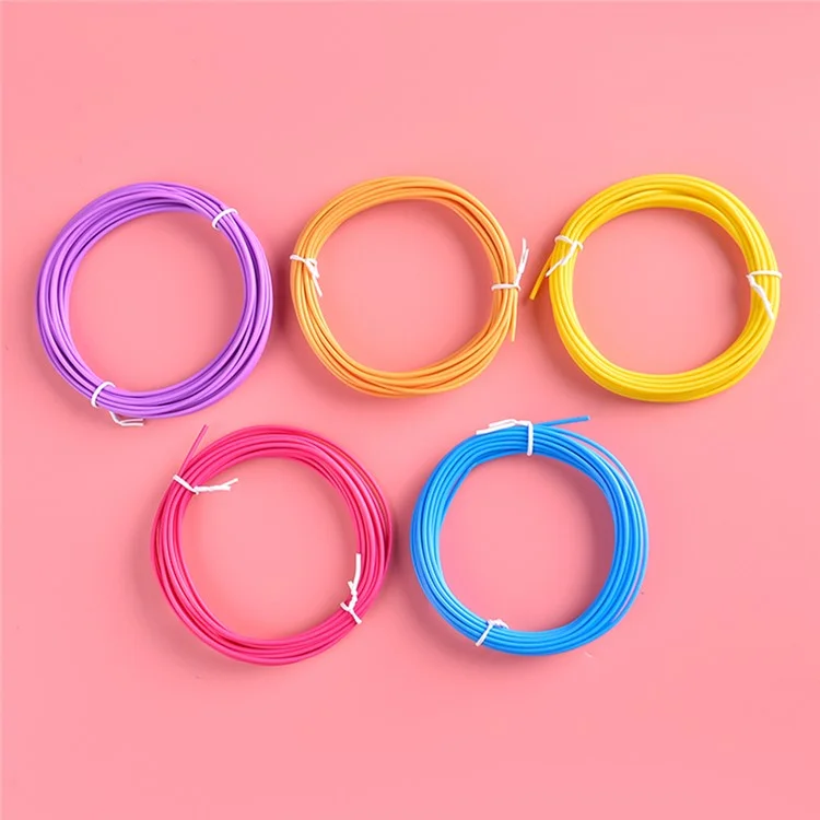 5 rollos de varios colores de 5 m de longitud y 1,75 mm de diámetro, materiales de impresión 3D para niños de baja temperatura, filamento PCL - color aleatorio