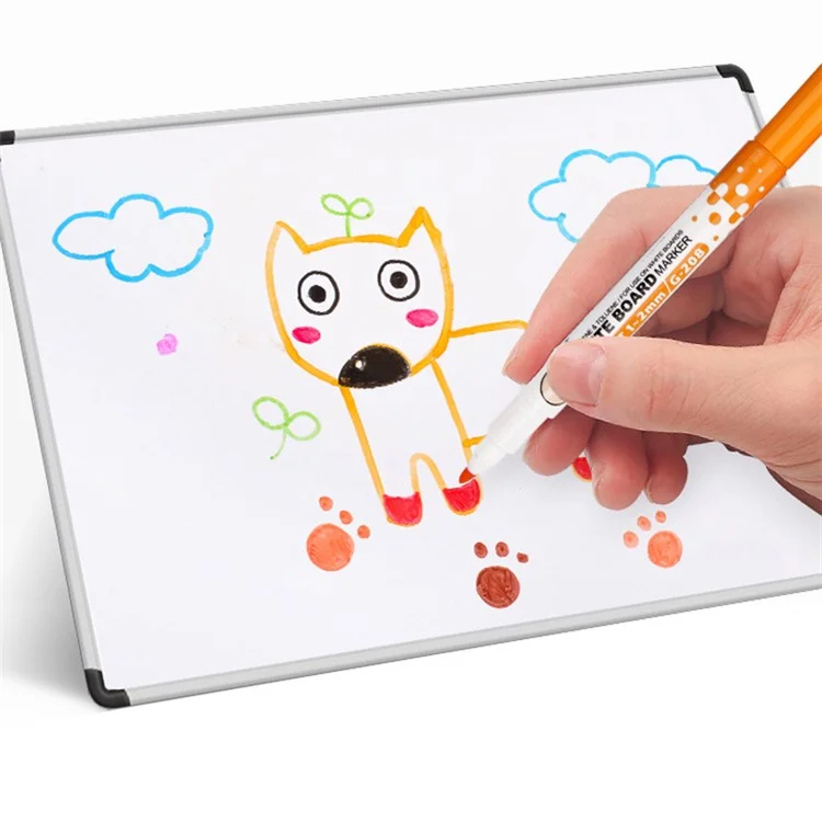 GXIN G-208 12Pcs / Set Dry Erase Markers Whiteboard Markers Ultra Fine Tip Markers for School Office Home - Yellow