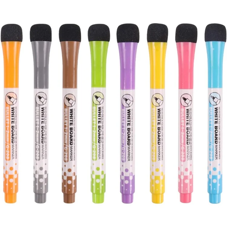 GXIN G-208 12Pcs / Set Dry Erase Markers Whiteboard Markers Ultra Fine Tip Markers for School Office Home - Yellow