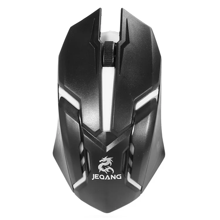 JEQANG JM-318 USB Gaming Mouse 6 Botones Computador Ratones Con Luz de Fondo - Negro
